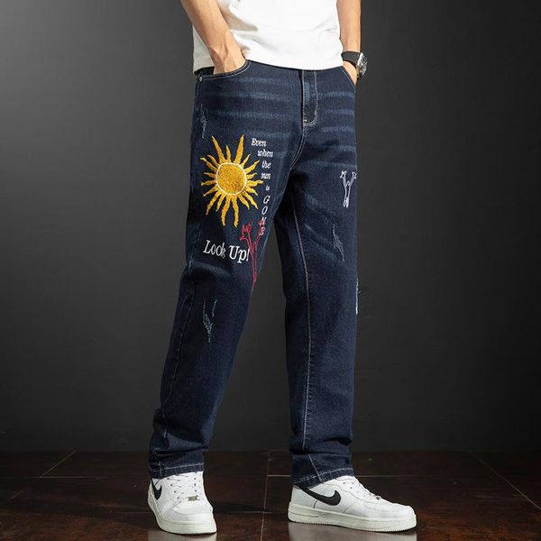 men's jeans mens slim personalized embroidered leisure denim pants men clothing elasticity jean plus size 42 dark blue trousers
men's jeans mens slim personalized embroidered leisure denim pants men clothing elasticity jean plus size 42 dark blue trousers