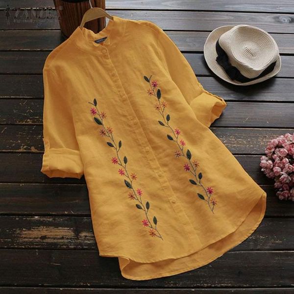 women's blouses & shirts embroidery casual long sleeve blouse female lapel floral blusas button tunic plus size, White
women's blouses & shirts embroidery casual long sleeve blouse female lapel floral blusas button tunic plus size, White