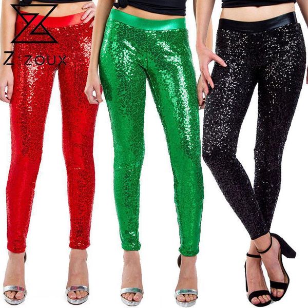 women's leggings z-zoux women pu leather sequins stitching fitness pants high waist christmas clothing, Black 
women's leggings z-zoux women pu leather sequins stitching fitness pants high waist christmas clothing, Black