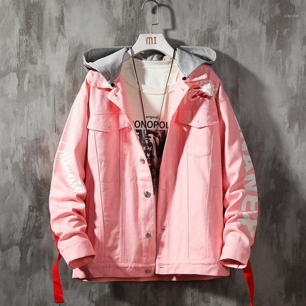 men's jackets men denim and coats loose casual jeans good quality cotton hooded autumn pink, Black;brown
men's jackets men denim and coats loose casual jeans good quality cotton hooded autumn pink, Black;brown