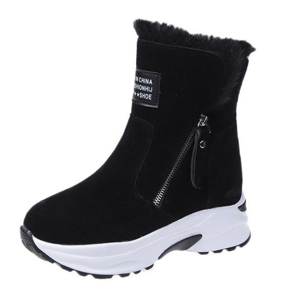 boots snow 2021 winter short tube plus velvet warm fashion trend women's, Black 
boots snow 2021 winter short tube plus velvet warm fashion trend women's, Black