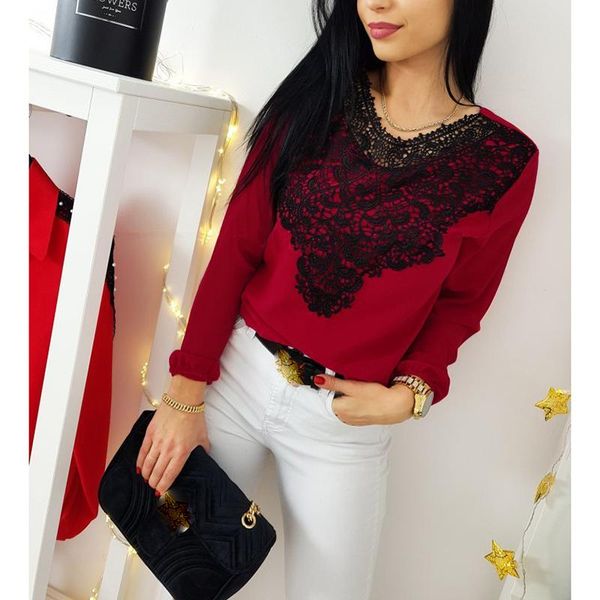 women's blouses & shirts womens v-neck floral lace long sleeve casual blouse female shirt korean style woman blusas femininas sj2118v, White
women's blouses & shirts womens v-neck floral lace long sleeve casual blouse female shirt korean style woman blusas femininas sj2118v, White