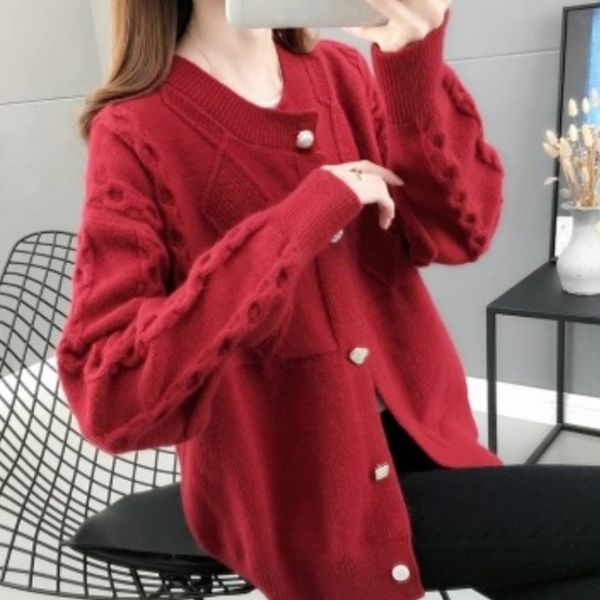 fashion sweater fine woolen 2021 spring and autumn cardigan coat women's knitting lazy loose top, White;black
fashion sweater fine woolen 2021 spring and autumn cardigan coat women's knitting lazy loose top, White;black