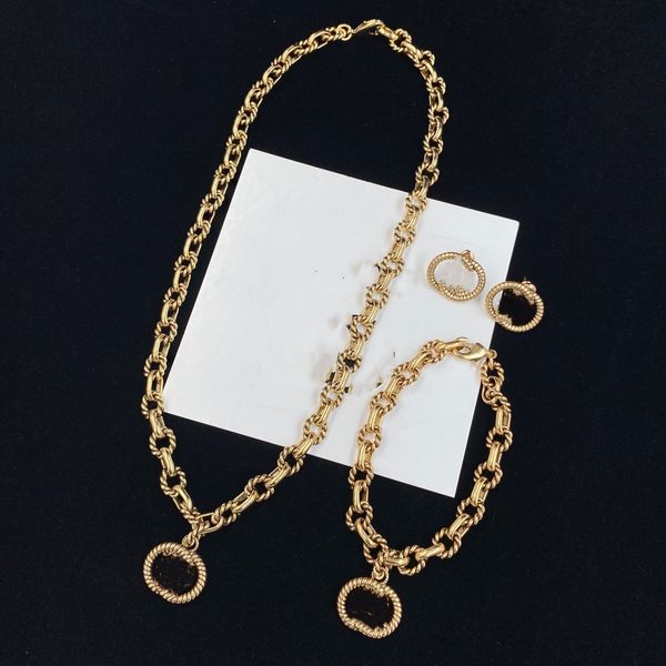 2022 european and american letter pendant necklace fashion retro chain clause bracelet earring set fast delivery, Silver
2022 european and american letter pendant necklace fashion retro chain clause bracelet earring set fast delivery, Silver