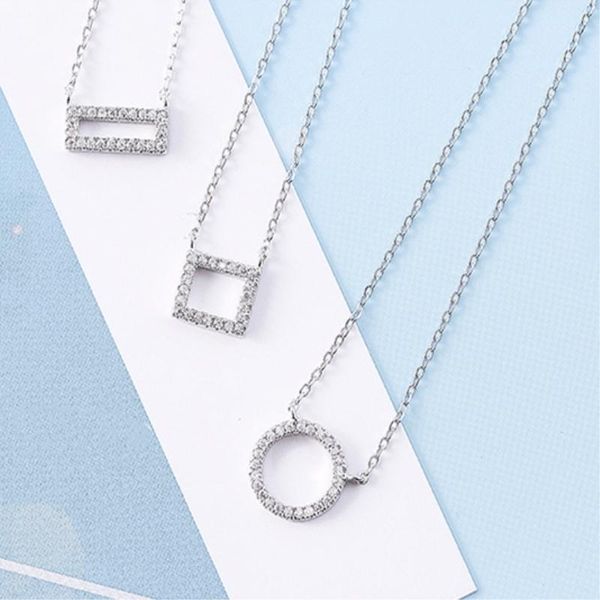 chokers geometry round square rectangle sweet 925 sterling silver clavicle chain temperament personality trendy female necklace sne255, Golden;silver
chokers geometry round square rectangle sweet 925 sterling silver clavicle chain temperament personality trendy female necklace sne255, Golden;silver
