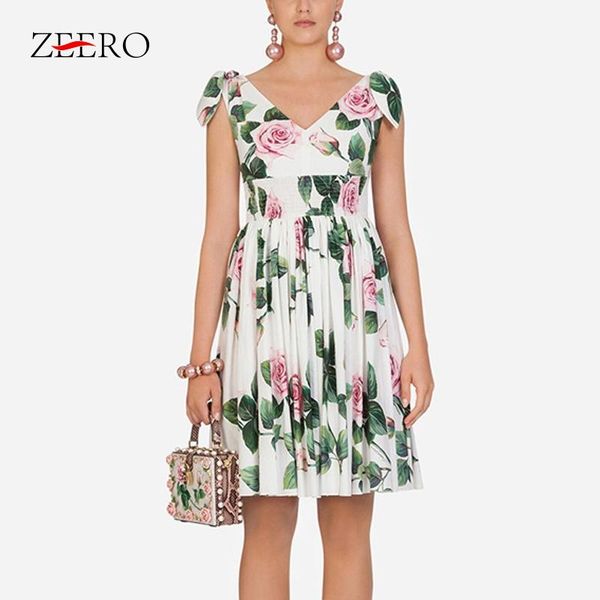 casual dresses summer women bow spaghetti strap rose print midi beach dress elegant female runway stretch waist party vestidos, Black;gray
casual dresses summer women bow spaghetti strap rose print midi beach dress elegant female runway stretch waist party vestidos, Black;gray
