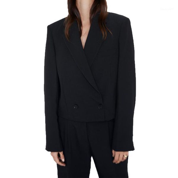 autumn blazer feminino 2021 casual womens clothing black women long sleeve coat women's suits & blazers, White;black
autumn blazer feminino 2021 casual womens clothing black women long sleeve coat women's suits & blazers, White;black
