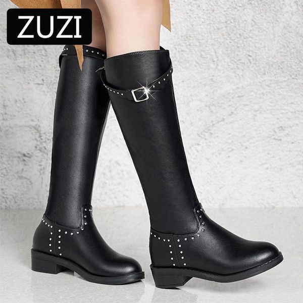 boots zuzi 2021 autumn and winter celebrity long artificial leather women's flat rivet high tube knight, Black
boots zuzi 2021 autumn and winter celebrity long artificial leather women's flat rivet high tube knight, Black