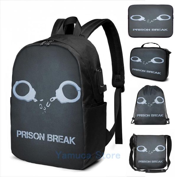 backpack funny graphic print prison break handcuffs usb charge men school bags women bag travel laptop
backpack funny graphic print prison break handcuffs usb charge men school bags women bag travel laptop
