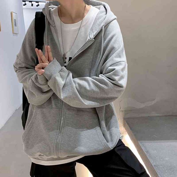 2021guards boys spring and autumn korean version harajuku bf simple fashion ins loose casual hooded cardigan couple coat, Black
2021guards boys spring and autumn korean version harajuku bf simple fashion ins loose casual hooded cardigan couple coat, Black