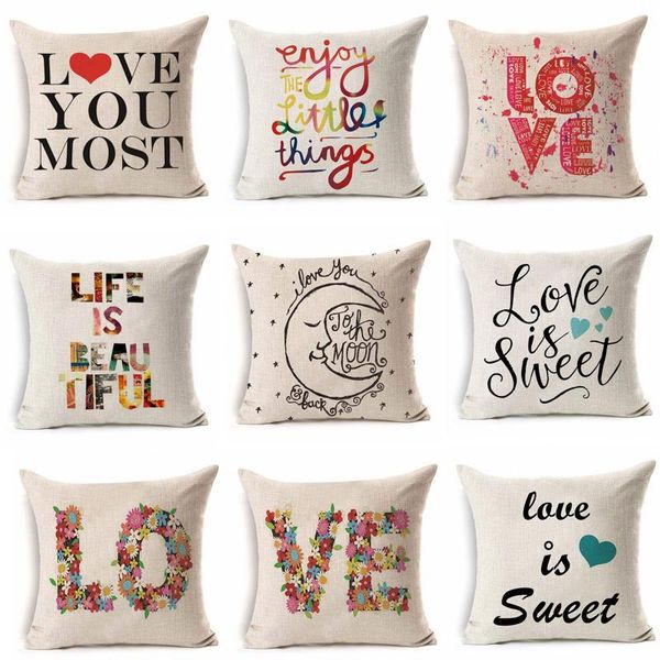 1pcs 45*45cm love letter pattern cotton linen throw pillow cushion cover car home sofa decorative pillowcase funda cojin cushion/decorative
1pcs 45*45cm love letter pattern cotton linen throw pillow cushion cover car home sofa decorative pillowcase funda cojin cushion/decorative