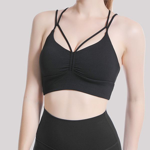 camisoles tanks 2021 nude yoga bra, cross back and gather abdomen sports underwear for women, Black;white
camisoles tanks 2021 nude yoga bra, cross back and gather abdomen sports underwear for women, Black;white