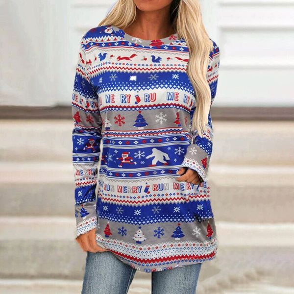 new autumn and winter long-sleeved t-shirt loose bottoming shirt christmas sweater snowman print top, Black
new autumn and winter long-sleeved t-shirt loose bottoming shirt christmas sweater snowman print top, Black