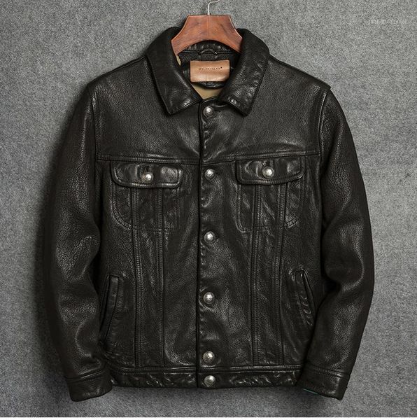 yr.brand quality short natural tanned goatskin jacket.vintage slim style thick genuine leather clothes. men's & faux, Black
yr.brand quality short natural tanned goatskin jacket.vintage slim style thick genuine leather clothes. men's & faux, Black