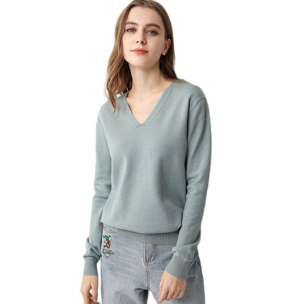 women's sweaters 2021 autumn knitted sweater thin loose v-neck bottoming shirt pullover top, White;black
women's sweaters 2021 autumn knitted sweater thin loose v-neck bottoming shirt pullover top, White;black