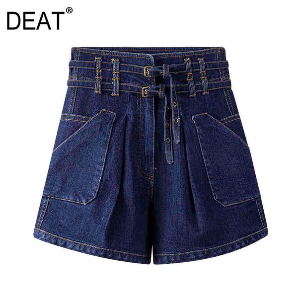 spring and summer fashion women clothes high waist dark blue denim shorts female bottoms pockets gx108905l 210421, White;black
spring and summer fashion women clothes high waist dark blue denim shorts female bottoms pockets gx108905l 210421, White;black