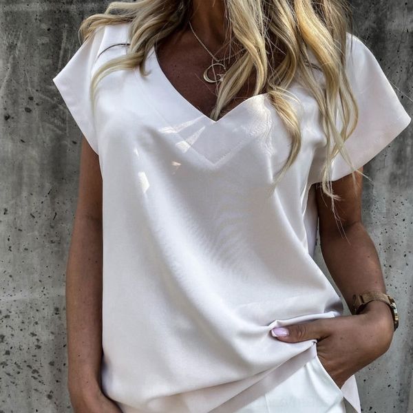 bdgc 2021 summer women's coat women's t-shirt v-neck bat sleeve loose large short sleeve t-shirt casual top, White
bdgc 2021 summer women's coat women's t-shirt v-neck bat sleeve loose large short sleeve t-shirt casual top, White