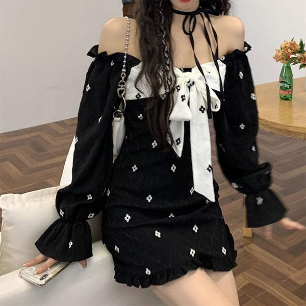casual dresses elegant evening party mini dress women black backless korean fashion sweet long sleeve beach autumn 2021, Black;gray
casual dresses elegant evening party mini dress women black backless korean fashion sweet long sleeve beach autumn 2021, Black;gray