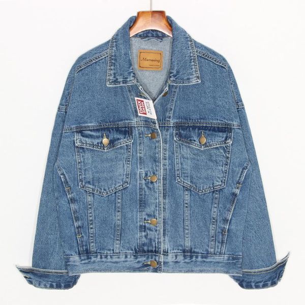 women's jackets korean plus size wash vintage casual denim jacket women 2021 spring loose long sleeve jeans ladies student basic coat, Black;brown
women's jackets korean plus size wash vintage casual denim jacket women 2021 spring loose long sleeve jeans ladies student basic coat, Black;brown