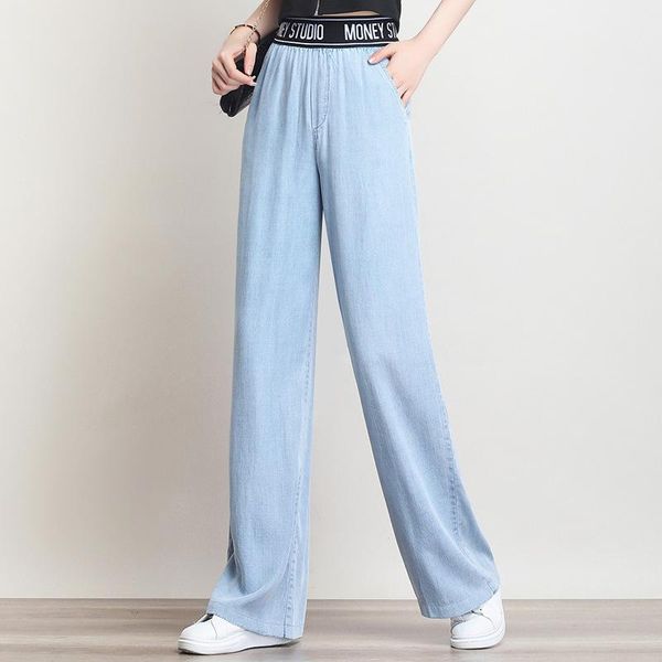 women's jeans panty days straight thin the version of its 2021 summer object high waist ice silk feeling wide-legged pants, Blue
women's jeans panty days straight thin the version of its 2021 summer object high waist ice silk feeling wide-legged pants, Blue