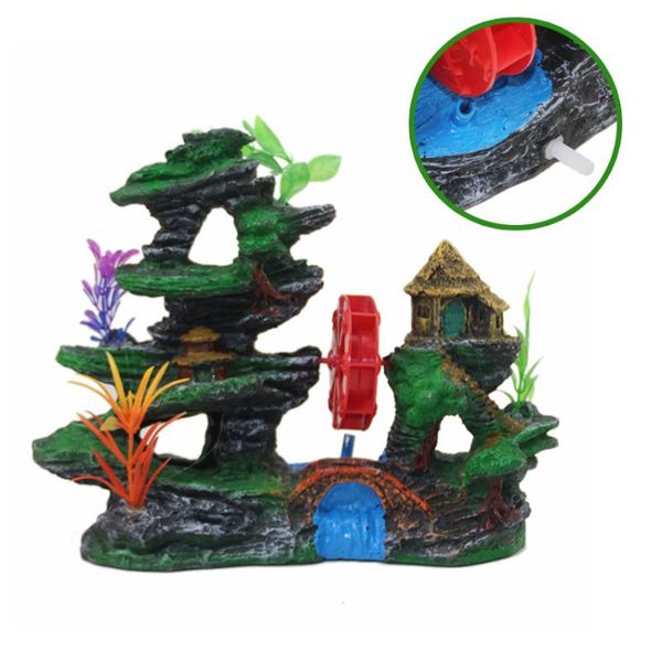 decorations aquarium ornament resin rockery with waterwheel can be connected to aerators landscaping fish tank decoration
decorations aquarium ornament resin rockery with waterwheel can be connected to aerators landscaping fish tank decoration