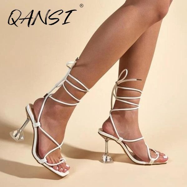 sandals fashion flip flops women's summer cross-tied woman transparent wine glass heel square toe, Black
sandals fashion flip flops women's summer cross-tied woman transparent wine glass heel square toe, Black