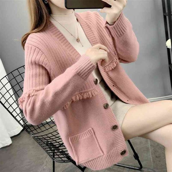solid knitted cardigans for women korean buttoned oversized sweater fashion autumn women's clothing v-neck sweaters 210427, White;black
solid knitted cardigans for women korean buttoned oversized sweater fashion autumn women's clothing v-neck sweaters 210427, White;black