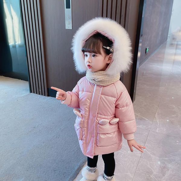 jackets girls long parka fur hoodies thick warm girl coats kids cotton padded toddler children's clothing, Blue;gray
jackets girls long parka fur hoodies thick warm girl coats kids cotton padded toddler children's clothing, Blue;gray