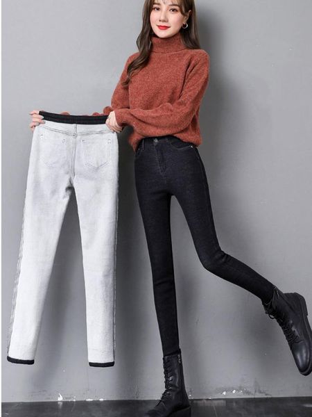 women's jeans women leggings plus velvet warmth stretch high-waist pencil pants denim slim size warm outerwear casual autumn winter, Blue
women's jeans women leggings plus velvet warmth stretch high-waist pencil pants denim slim size warm outerwear casual autumn winter, Blue