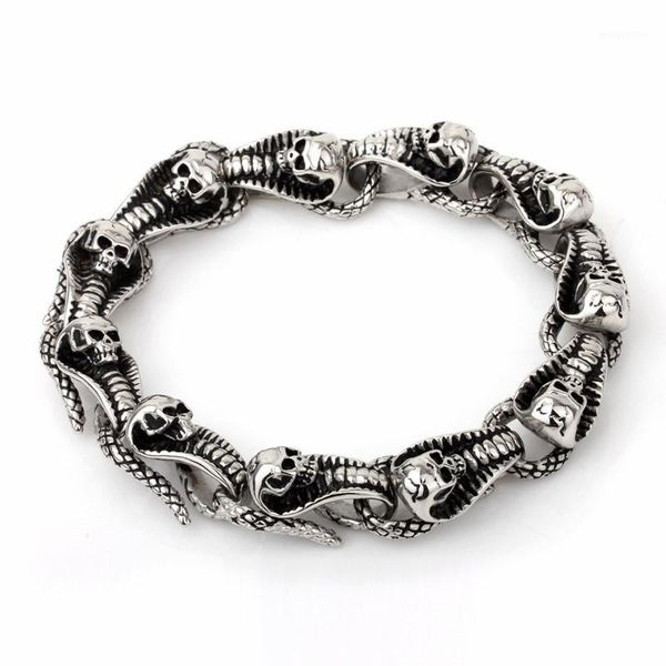 fashion punk stainless steel skull charm bracelets 22.5cm rock cool bracelets bangles men's pulsera jewelry gift1, Golden;silver
fashion punk stainless steel skull charm bracelets 22.5cm rock cool bracelets bangles men's pulsera jewelry gift1, Golden;silver