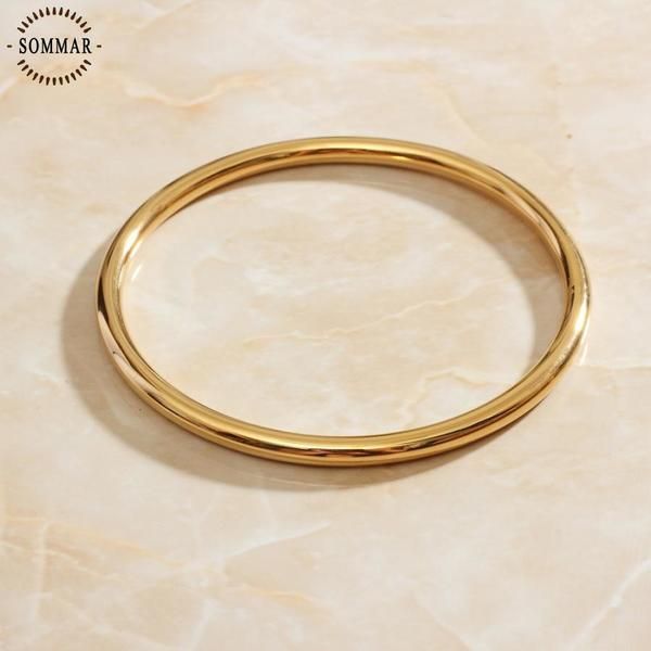 sommar summer style 18kgp gold filled bangles simple, no-nonsense circles wedding bracelet bijoux women q0719, Black
sommar summer style 18kgp gold filled bangles simple, no-nonsense circles wedding bracelet bijoux women q0719, Black