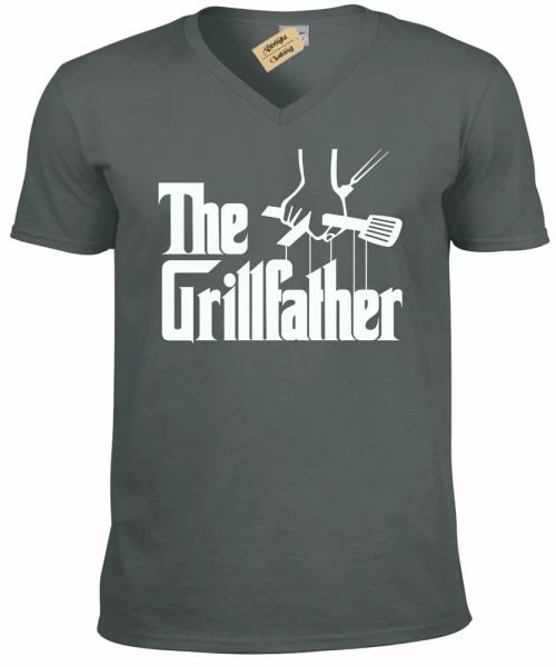 the grill father t-shirt funny cooking chef bbq gift cook v-neck mens tee, White;black
the grill father t-shirt funny cooking chef bbq gift cook v-neck mens tee, White;black