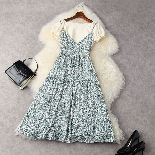 two piece dress summer short sleeve round neck beige + spaghetti strap chiffon floral print mid-calf suits 2 s set 21a152084 js33, White
two piece dress summer short sleeve round neck beige + spaghetti strap chiffon floral print mid-calf suits 2 s set 21a152084 js33, White