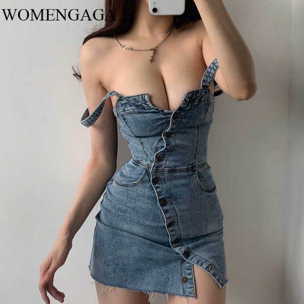 summer europe girl female blue cowboy single row of buttons irregular korea mini denim tank dress wrtq 210603, Black;gray
summer europe girl female blue cowboy single row of buttons irregular korea mini denim tank dress wrtq 210603, Black;gray