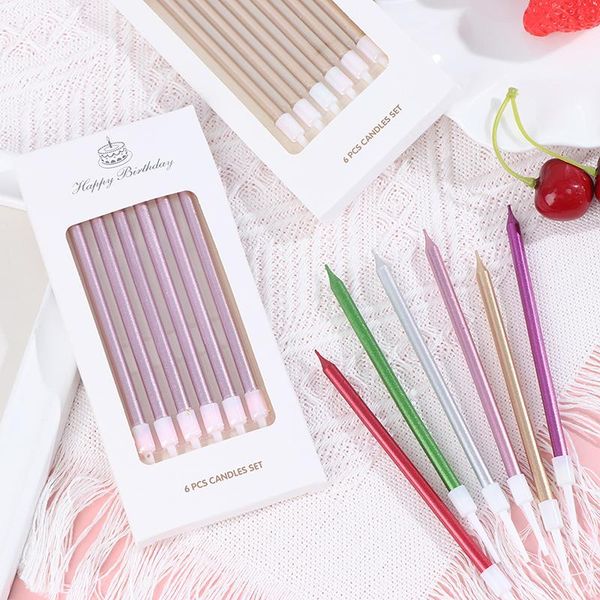 candles 6pcs/lot golden long pencil cake candle safe flames kids birthday party wedding home decoration favor supplies
candles 6pcs/lot golden long pencil cake candle safe flames kids birthday party wedding home decoration favor supplies