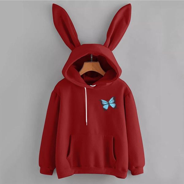 women's hoodies & sweatshirts womens autumn winter sweet casual butterfly printed long sleeve ears hoodie pocket sweatshirt pull, Black
women's hoodies & sweatshirts womens autumn winter sweet casual butterfly printed long sleeve ears hoodie pocket sweatshirt pull, Black
