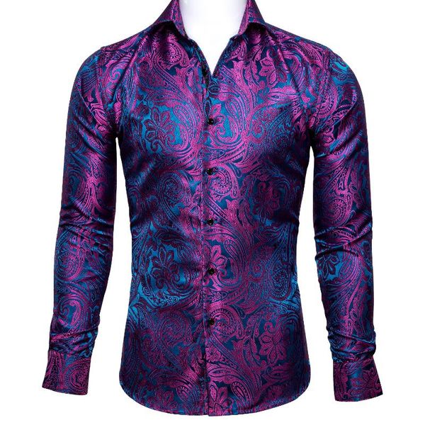 men's dress shirts barry.wang luxury rose red paisley silk men long sleeve casual flower for designer fit shirt bcy-0029, White;black
men's dress shirts barry.wang luxury rose red paisley silk men long sleeve casual flower for designer fit shirt bcy-0029, White;black