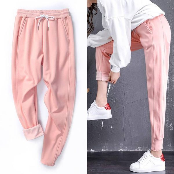 women's pants & capris winter women casual long sweatpants pantalon femme plus velvet thicken harem black pink warm trousers c5155, Black;white
women's pants & capris winter women casual long sweatpants pantalon femme plus velvet thicken harem black pink warm trousers c5155, Black;white