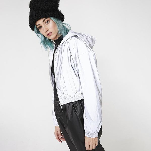 woman light-reflecting cropped jacket with zipper solid bomber reflective coat autumn windbreaker clothes 2021 slim casual full women's, Black;brown
woman light-reflecting cropped jacket with zipper solid bomber reflective coat autumn windbreaker clothes 2021 slim casual full women's, Black;brown