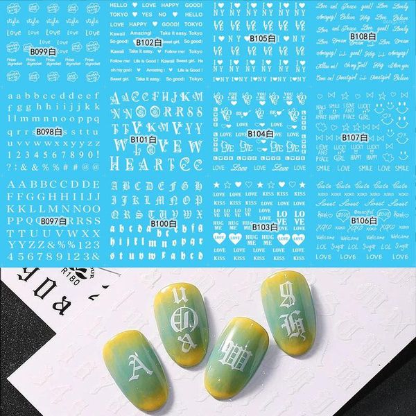 12sheet/set letter series nail water decals old english letters for nails art tattoo manicure foil wraps1, Black
12sheet/set letter series nail water decals old english letters for nails art tattoo manicure foil wraps1, Black