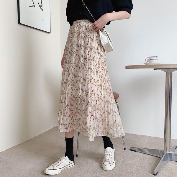 spring 2021 a-line skirt, retro high waist, thin, all-match floral mid-length pleated skirt skirts, Black
spring 2021 a-line skirt, retro high waist, thin, all-match floral mid-length pleated skirt skirts, Black