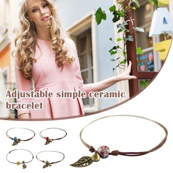 anklets ly ethnic style simple woven ceramic leaflet bracelet gift for girlfriend wife, Red;blue
anklets ly ethnic style simple woven ceramic leaflet bracelet gift for girlfriend wife, Red;blue