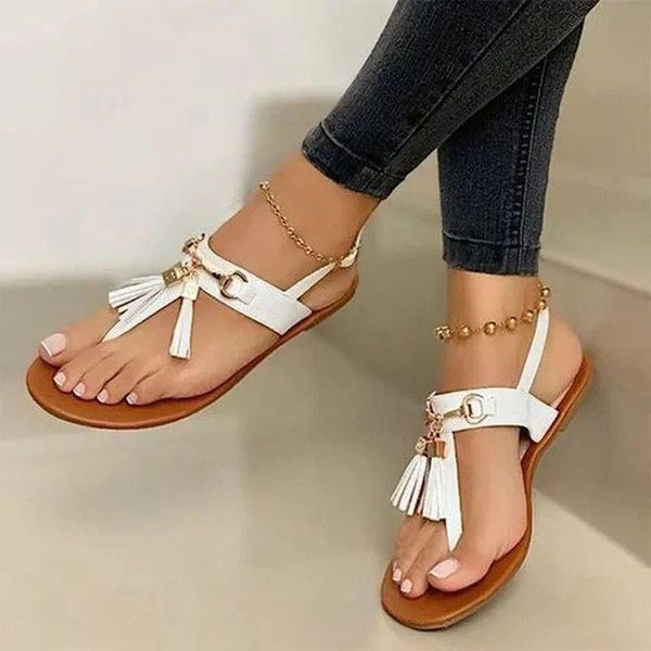 summer flat sandals women's shoes female gladiator bohemian style flip flops tassel t-strap fringe women casual beach, Black
summer flat sandals women's shoes female gladiator bohemian style flip flops tassel t-strap fringe women casual beach, Black
