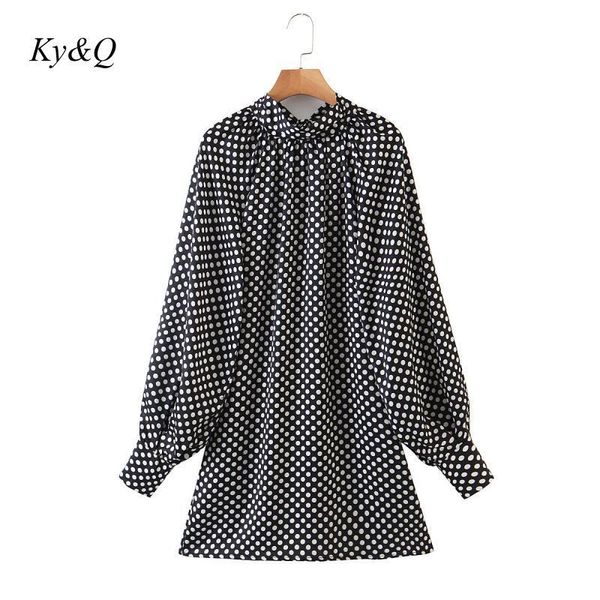 casual dresses runway fashion women elegant polka dot long sleeve loose mini dress 2021 autumn winter designer party luxury clothes, Black;gray
casual dresses runway fashion women elegant polka dot long sleeve loose mini dress 2021 autumn winter designer party luxury clothes, Black;gray