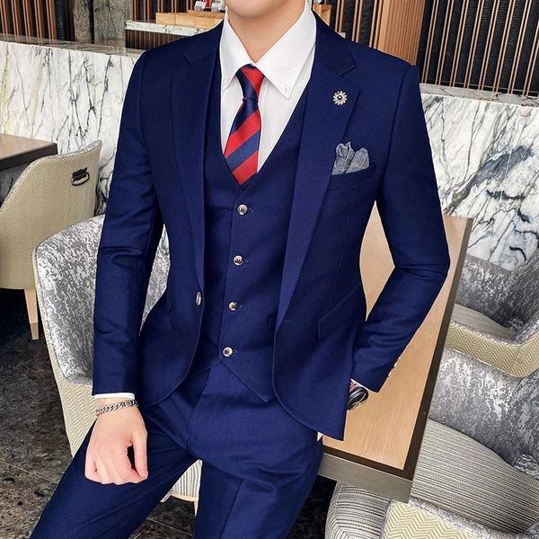 men's suits & blazers (jacket+vest+pants) 2021 three piece business party men peaked lapel custom made wedding groom tuxedos dress, White;black
men's suits & blazers (jacket+vest+pants) 2021 three piece business party men peaked lapel custom made wedding groom tuxedos dress, White;black