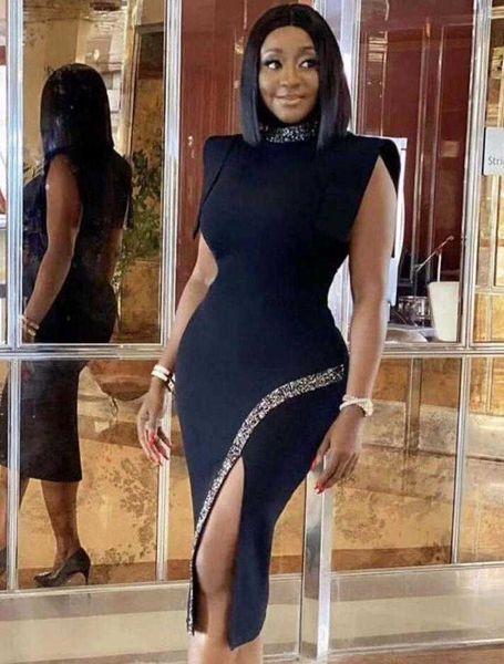 swtao women designer split black midi bandage dress ladies office lady elegant tank bodycon party vestido 210527, Black;gray
swtao women designer split black midi bandage dress ladies office lady elegant tank bodycon party vestido 210527, Black;gray