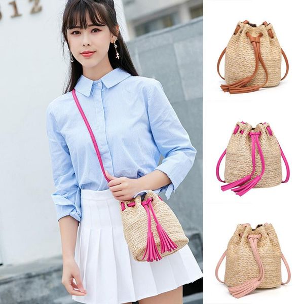 waist bags women fashion bucket bag simple solid color straw woven shoulder outdoor high capacity weave tassels beach messenger
waist bags women fashion bucket bag simple solid color straw woven shoulder outdoor high capacity weave tassels beach messenger