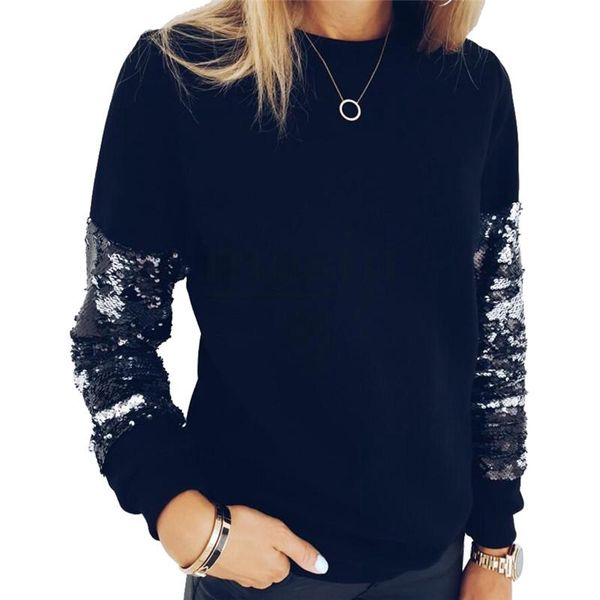 women sequined knitted sweater loose turtleneck sequins beading pullovers for winter thick black sweatshirt women's sweaters, White;black
women sequined knitted sweater loose turtleneck sequins beading pullovers for winter thick black sweatshirt women's sweaters, White;black