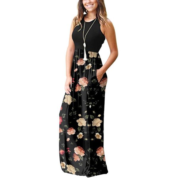 casual dresses women's sleeveless pocket elegant long dress floral printing beach tank maxi loose sundress summer for womens, Black;gray
casual dresses women's sleeveless pocket elegant long dress floral printing beach tank maxi loose sundress summer for womens, Black;gray