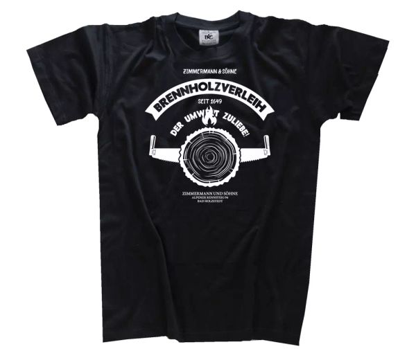 brennholzverleih - el medio ambiente zuliebe completo natural camiseta divertida, White;black
brennholzverleih - el medio ambiente zuliebe completo natural camiseta divertida, White;black